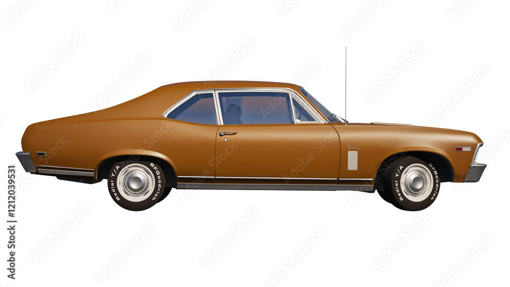 Fototapeta premium classic car isolated 