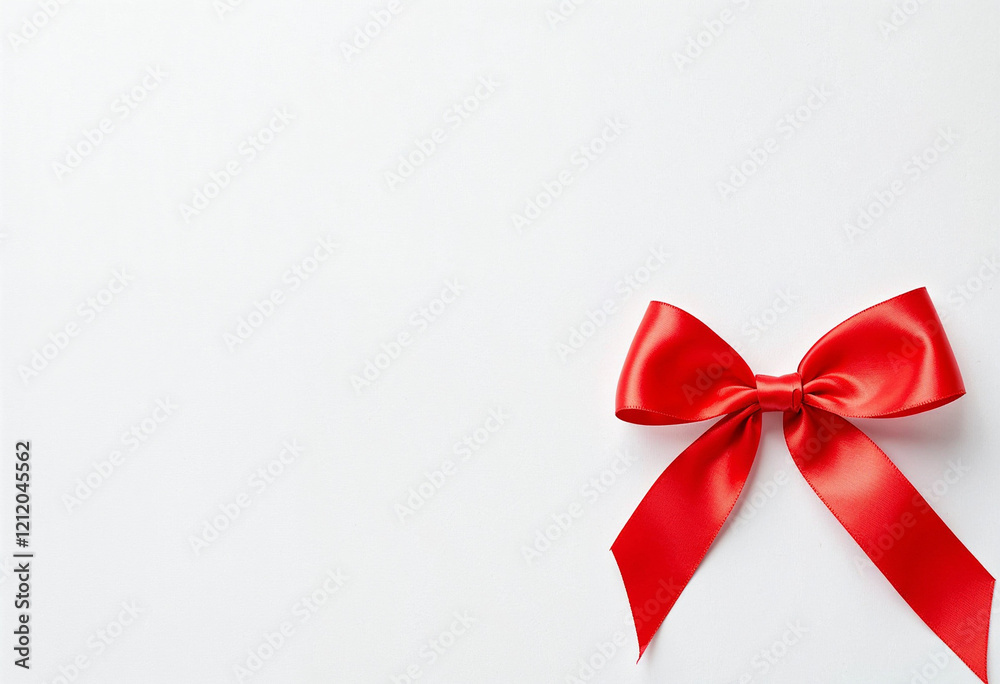 Red ribbon and bow, cut out Red ribbon and bow, cut out