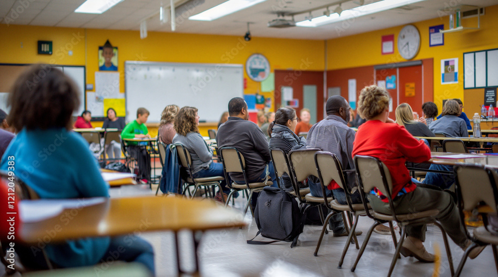 Diverse Classroom During Engaging Educational Discussion with Students and Teachers Diverse Classroom During Engaging Educational Discussion with Students and Teachers