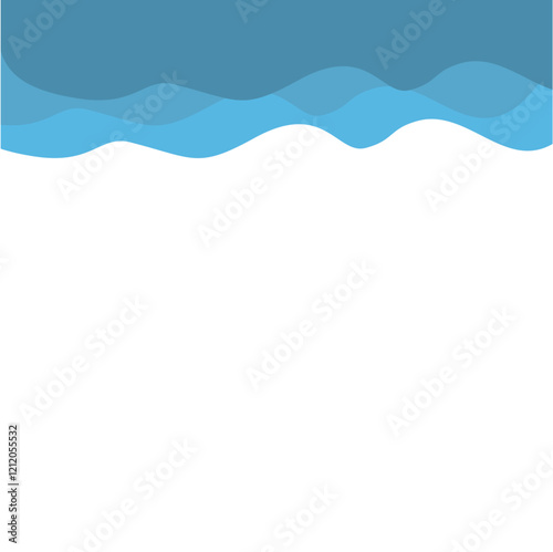 Blue Top Wave Border