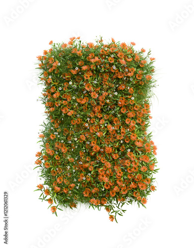 Realistic vertical garden. 3d rendering of isolated objects