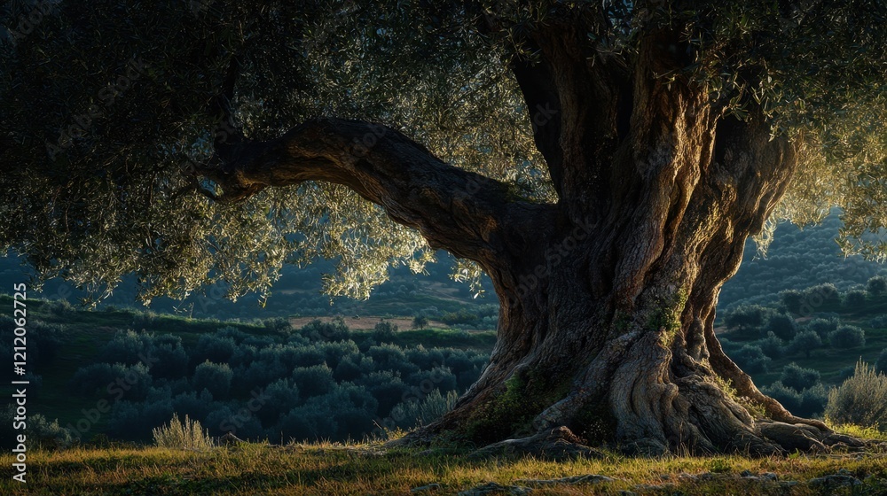 Fototapeta premium Ancient Tree Roots In A Forest 
