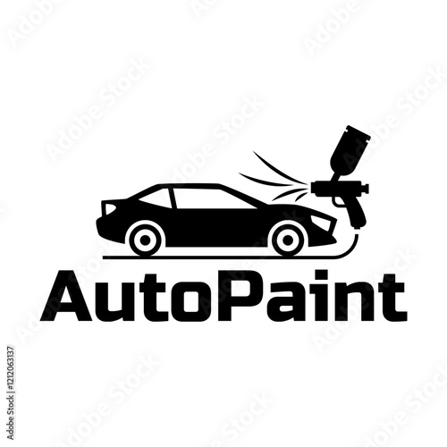 Car painting logo design vector illustration. Auto paint logo vector illustration,