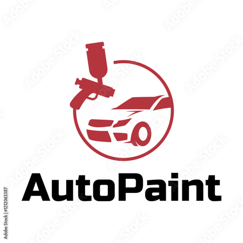 Car painting logo design vector illustration. Auto paint logo vector illustration,