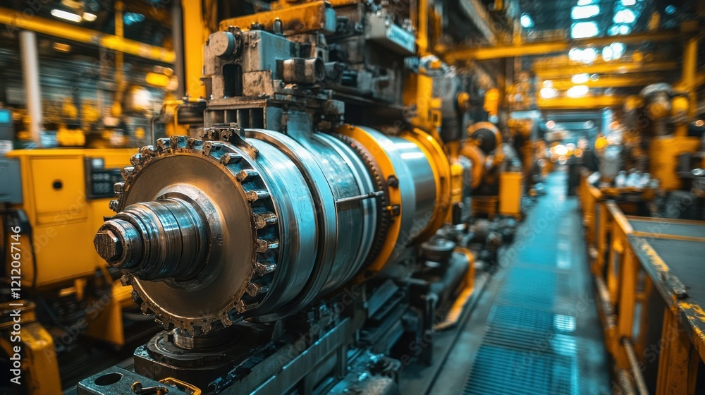 Industrial Machinery in a Factory Setting Industrial Machinery in a Factory Setting