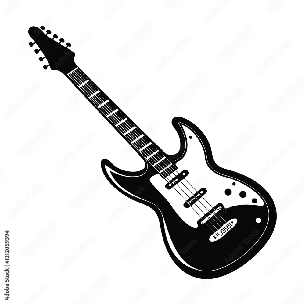 Obraz premium Music Logo Vector Illustration with Music Instrument Clipart 
