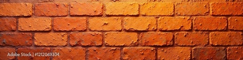 Rustic orange brick tile wall, textured surface, wall, spanish photo