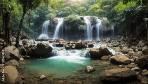 landscape  a waterfall 