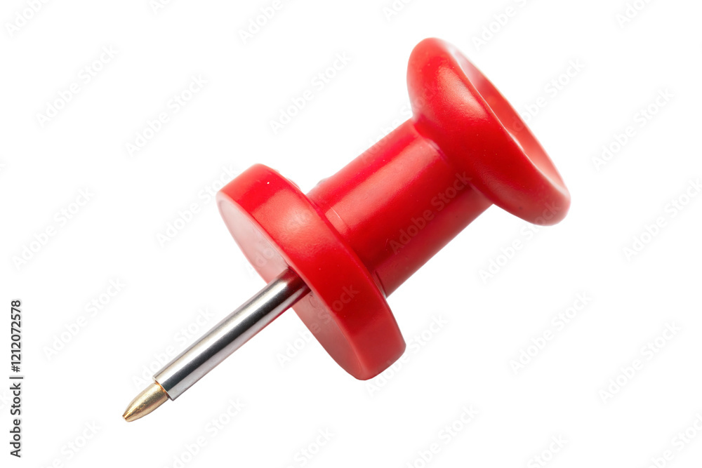 Red Push Pin on Black Background Red Push Pin on Black Background