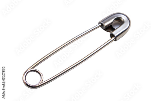 Safety Pin on Black Background