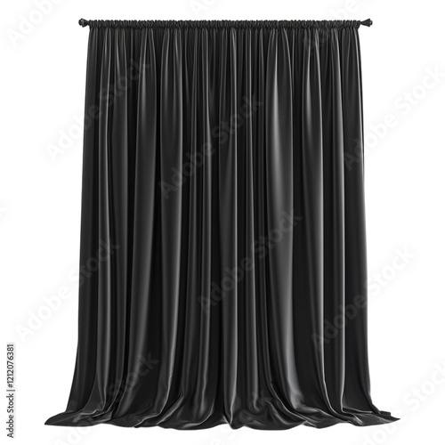 Wallpaper Mural Elegant Black Drapery for Interior Decor and Stage Use Isolated on transparent background Torontodigital.ca