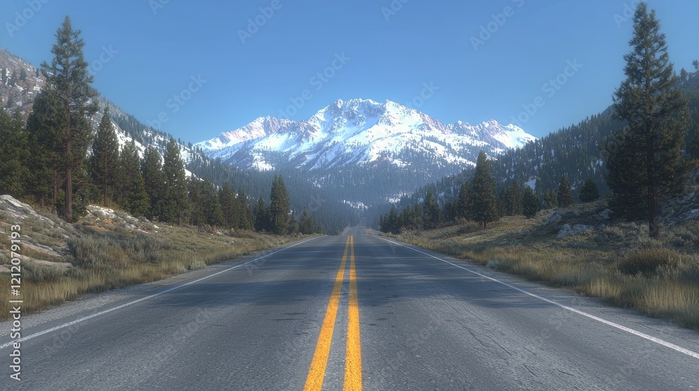 Fototapeta premium Mountain road journey scenic drive