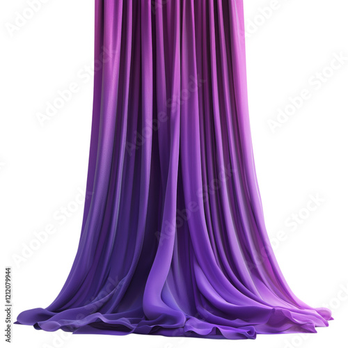 Wallpaper Mural Elegant Draped Fabric in Gradient Colors Isolated on transparent background Torontodigital.ca