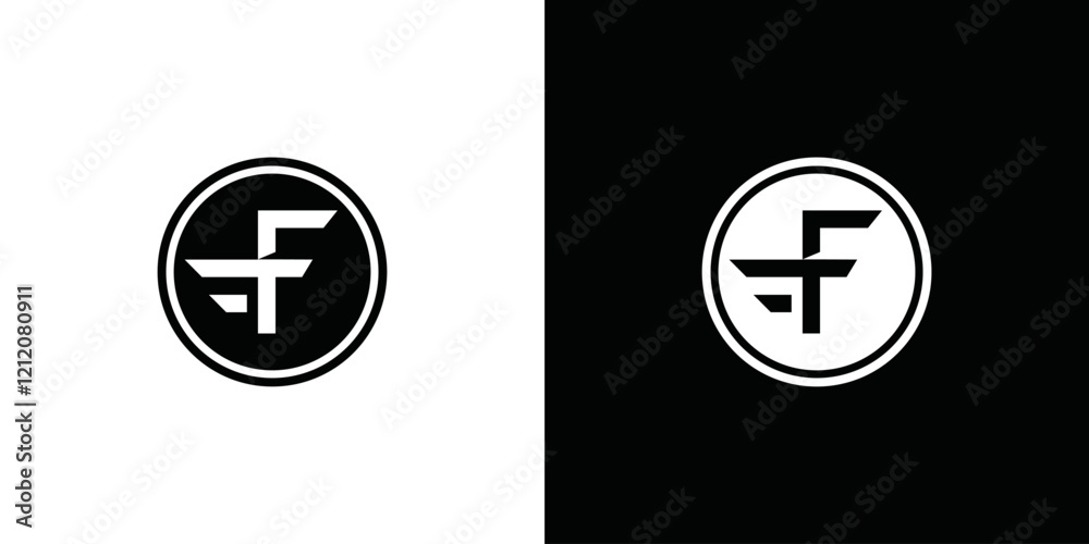 simple vector letter F initial logo simple vector letter F initial logo