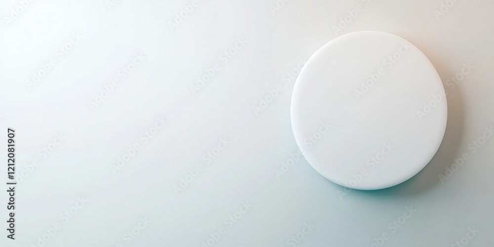 Minimalist White Circle on Soft Background Surface Minimalist White Circle on Soft Background Surface