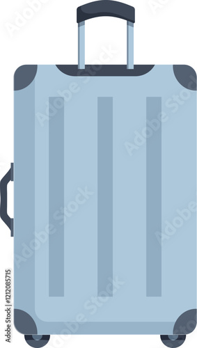 Rolling travel luggage bag ready for a business trip or vacation