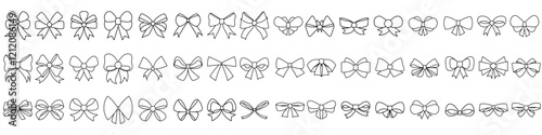 Ribbon bow icon vector set. Bow illustration sign collection. Hair bow symbol. Ribbon logo.