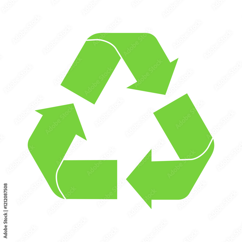 Obraz premium recycling vector symbol on transparent background
