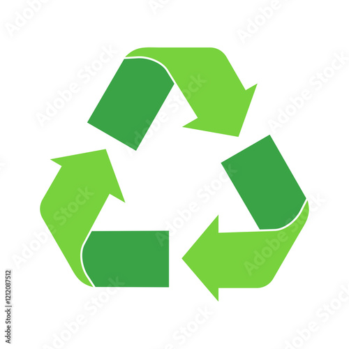 recycling vector symbol on transparent background