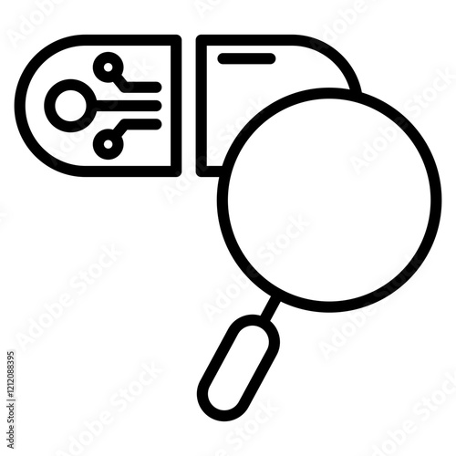 drug discovery single icon