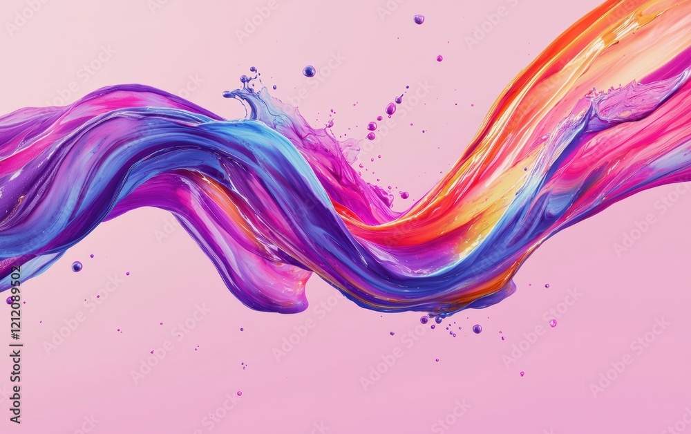 Dynamic swirl of liquid paint in bold colors, forming an artistic background Dynamic swirl of liquid paint in bold colors, forming an artistic background