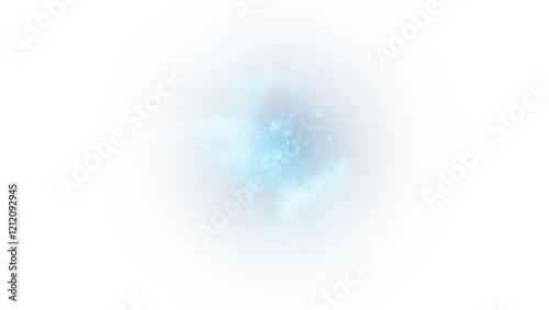 blue magic smoke effect with light, sparkles, and a dreamy shimmer. Features a realistic fog cloud with a flowing breeze, perfect for wizardry spells, neon fantasy designs, and mystical swirls. 