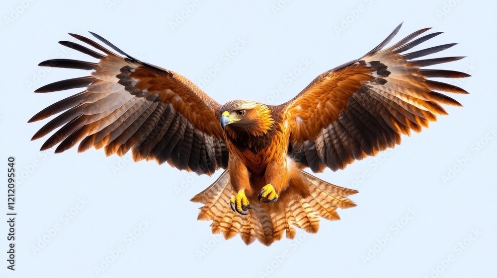 Obraz premium Tawny eagle in full flight. Generative AI