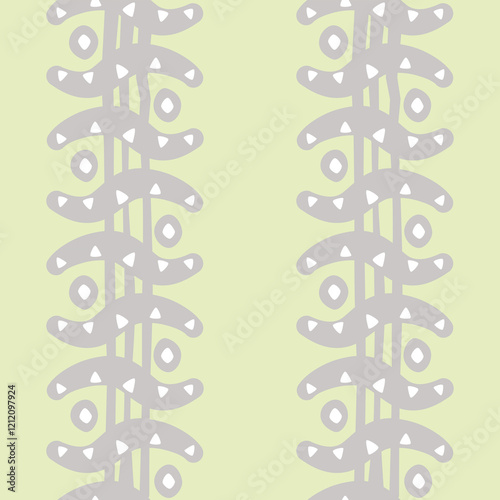 Vector seamless pattern of tribal stripe with pastel colors, abstract graphic shape tribal pattern. Fashionable hand drawn graphic pattern.