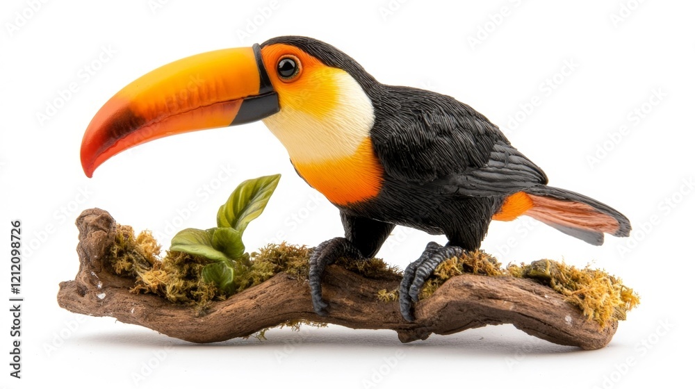 Obraz premium Vibrant Toucan Perched on Branch. Generative AI