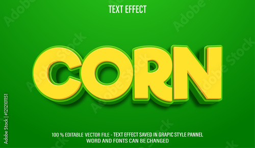 Corn 3d editable text effect style