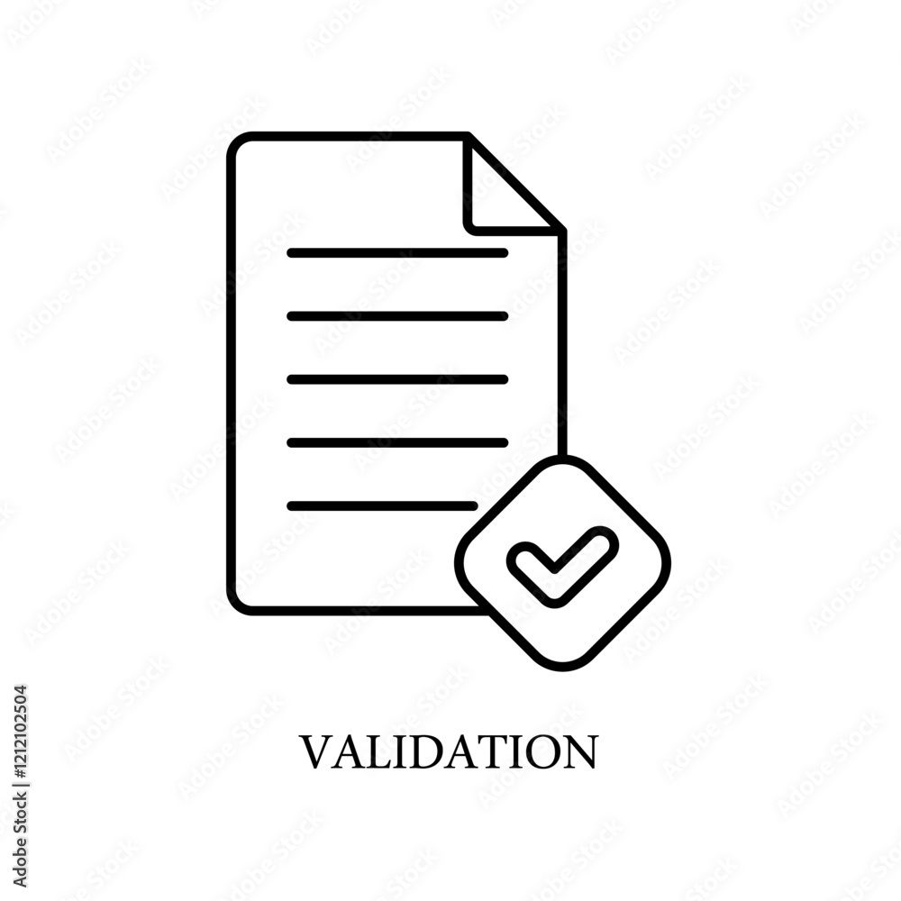 Icon a validation, isolated against a clean background. Icon a validation, isolated against a clean background.