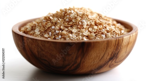 Oatmeal bowl, studio shot, healthy breakfast, food photography, white background photo