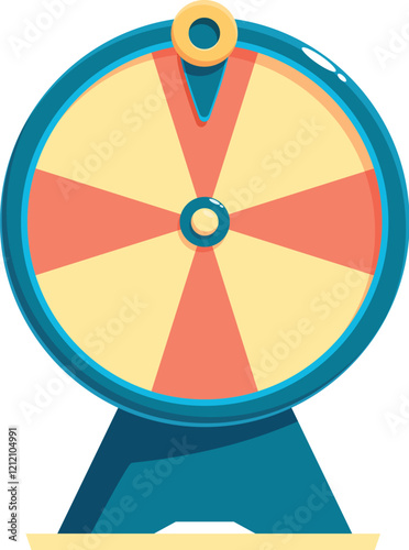 Colorful fortune wheel spinning, symbolizing lottery, gambling, and the unpredictable nature of chance