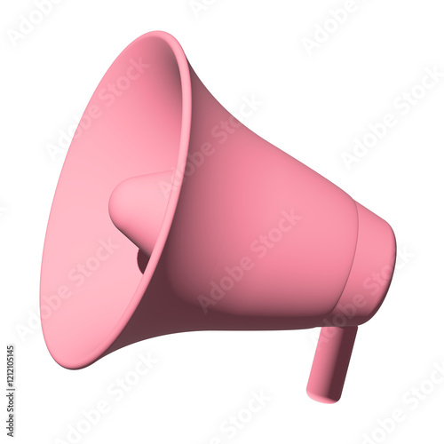 3D megaphone.Cute loud speaker bullhorn for announcement.Marketing sale promotion advertising concept.