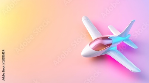 Sleek Futuristic Glider on Gradient Background. Generative AI photo