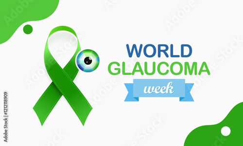 World Glaucoma Week is observed every year in March, it is a group of eye conditions that damage the optic nerve, the health of which is vital for good vision. Vector illustration