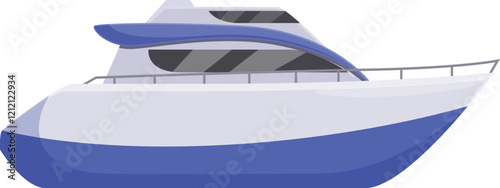Luxury yacht sailing on calm water, representing travel, leisure, and wealth