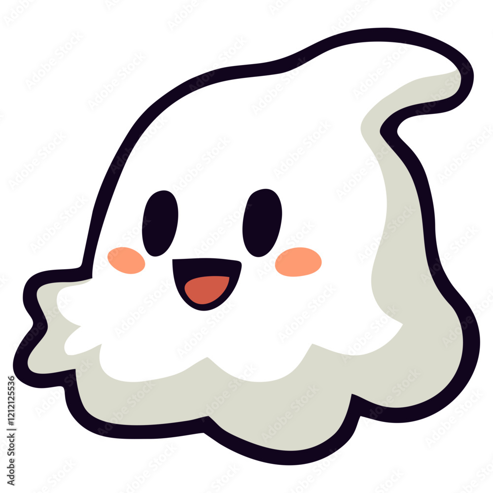 Pointy head ghost. Smiling facing left. Cute halloween monster. Colored HD illustration SVG format vector graphic, editable 5 colors. Custom color for water blob or cute slime monster. Pointy head ghost. Smiling facing left. Cute halloween monster. Colored HD illustration SVG format vector graphic, editable 5 colors. Custom color for water blob or cute slime monster.