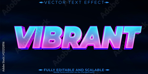 Neon editable text effect, editable party and shiny text style