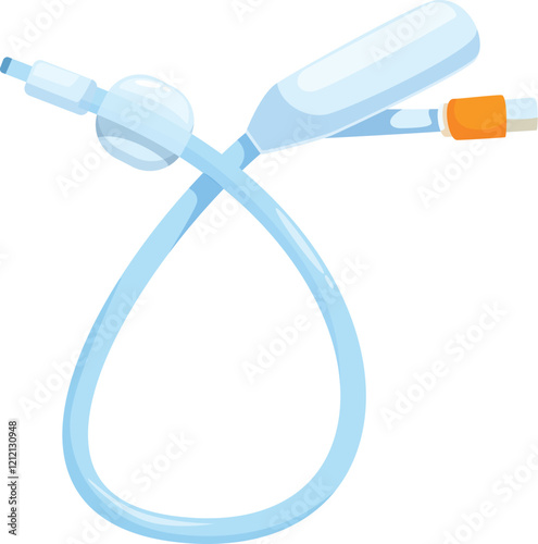 Sterile urinary catheter featuring an inflatable balloon tip ensures secure placement and efficient drainage during medical procedures