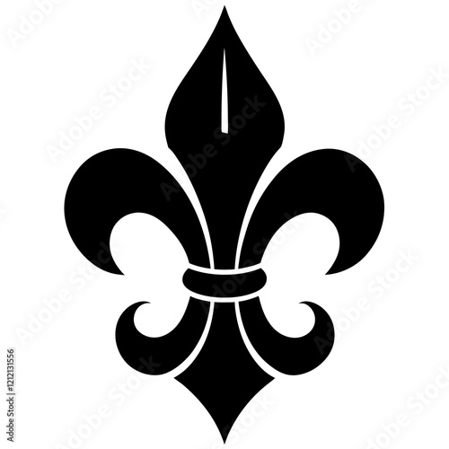  fleur delis dip silhouette vector illustration 