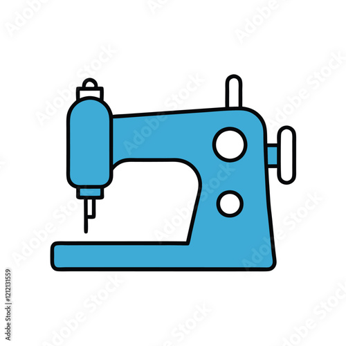 sewing machine isolated on white vector illustration