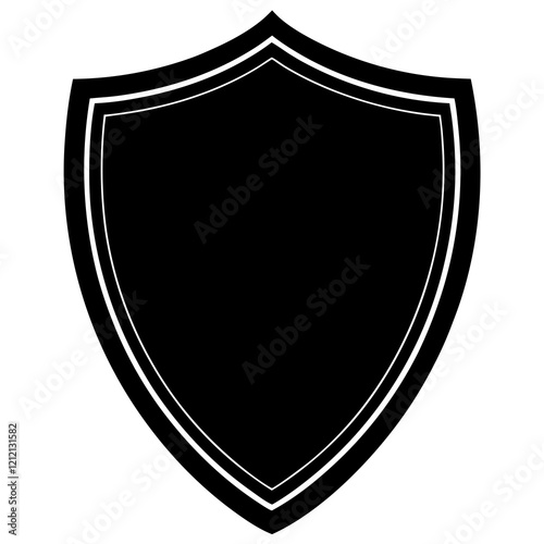 shield base silhouette vector illustration 