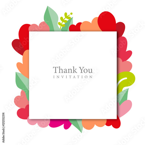 Square template with heart illustration in the background.