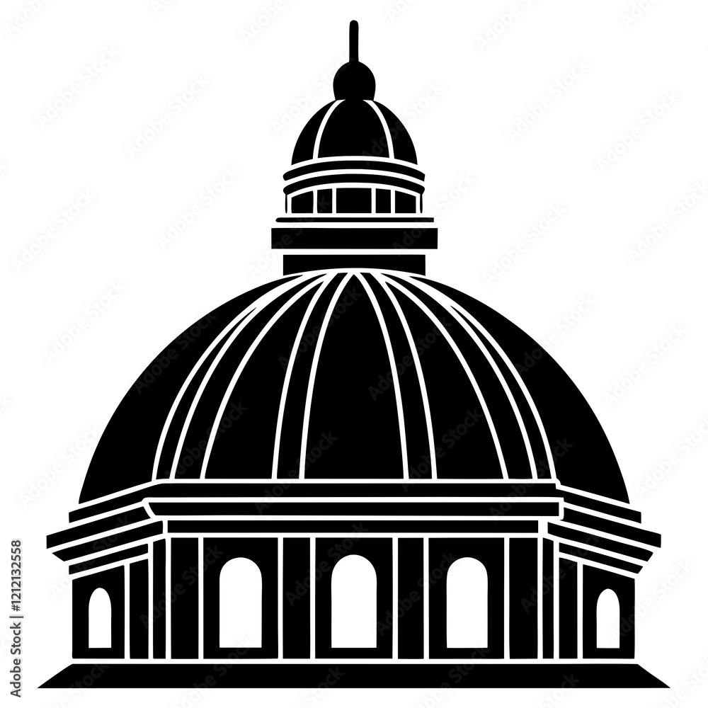 Obraz premium Dome silhouette vector illustration