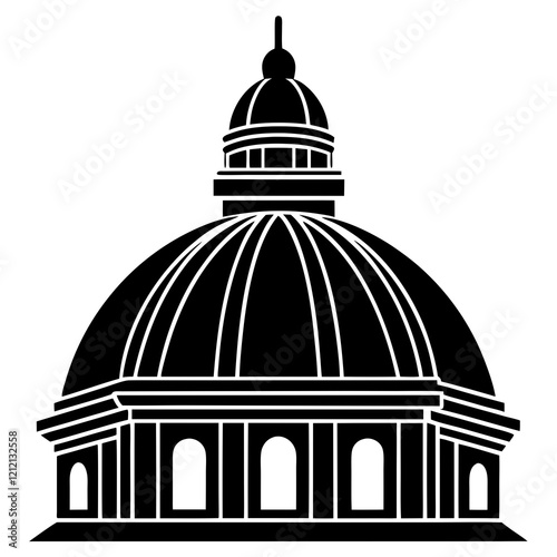 Dome silhouette vector illustration 