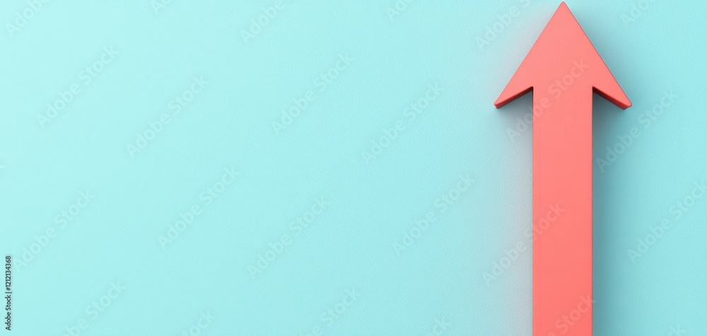 Dynamic business chart featuring sharp blue columns and a vibrant red arrow, symbolizing positive trends in a minimalist design Dynamic business chart featuring sharp blue columns and a vibrant red arrow, symbolizing positive trends in a minimalist design