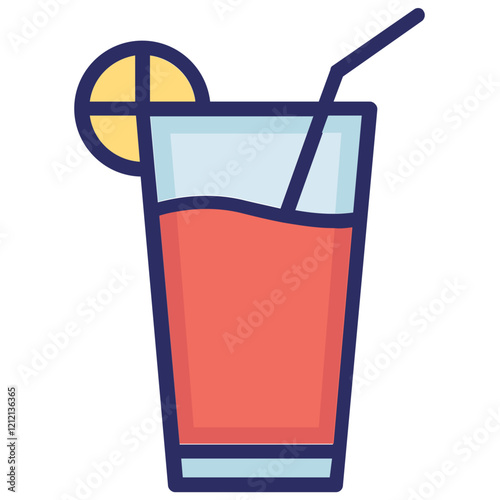 Lemonade  Vector Icon Set with Transparent Background