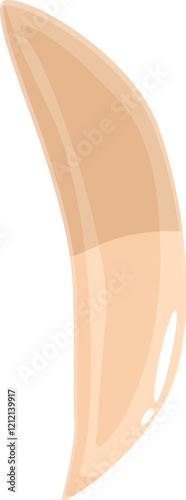 Educational illustration of a healthy canine tooth, showing dentin and enamel layers