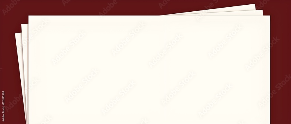 White papers on red background. Ideal for stationery, presentations, print ads. White papers on red background. Ideal for stationery, presentations, print ads.